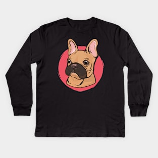 French bulldog, Frenchie 29 Kids Long Sleeve T-Shirt